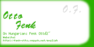 otto fenk business card